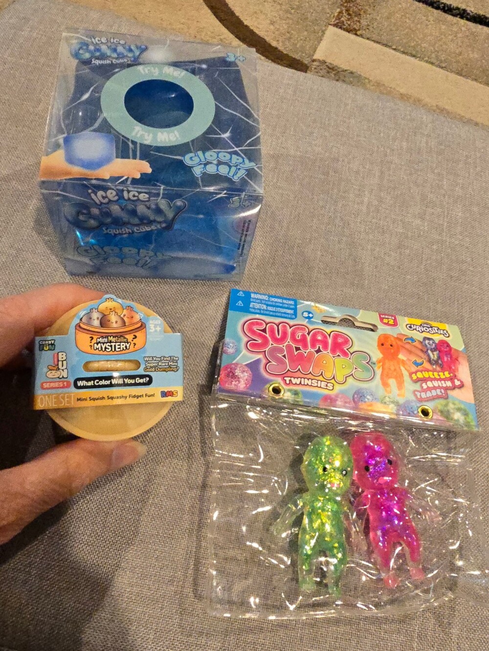Bundle Of 1 Blue Cube, 1 Mini Dumpling And 1 Sugar Babies